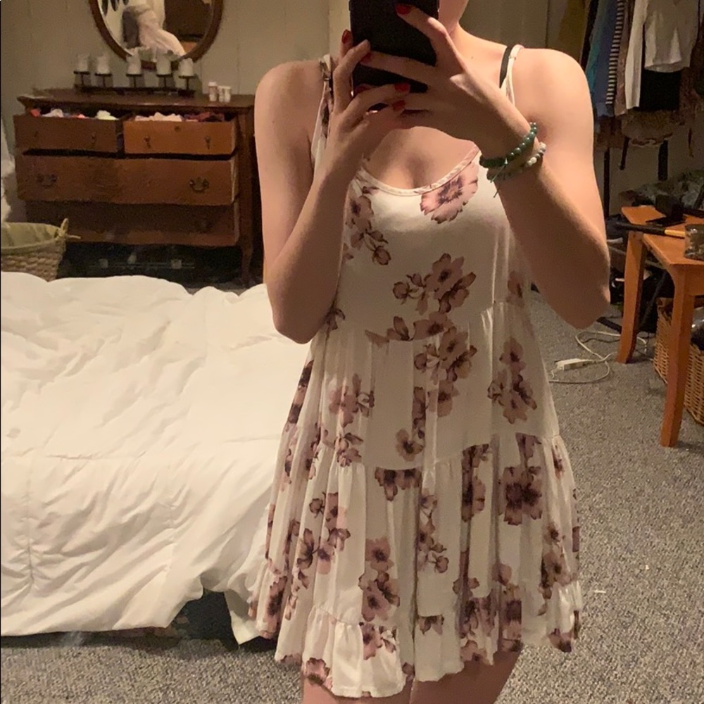 Glowy floral print dress